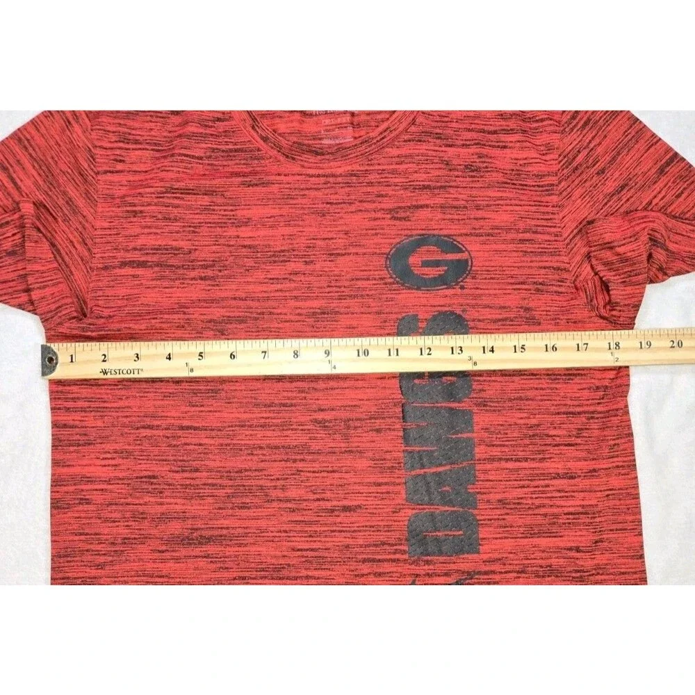 Mens Nike DriFit Georgia University Bulldogs UGA T Shirt Red Black Small